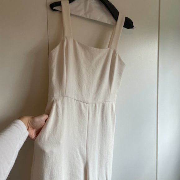 Aritzia Square Neck White Jumpsuit - Picture 3 of 5